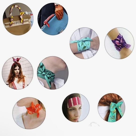 6 Scarves Perfect for Handbags New In Package  (Mixed) - Picture 8 of 9